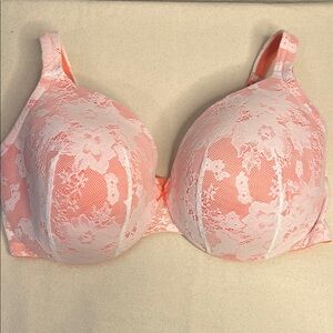 Cacique 42DDD Coral Lace Full Coverage Underwire Bra